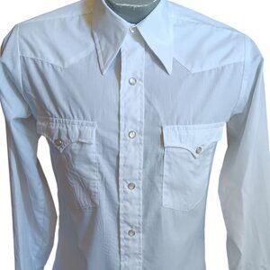 Small Vintage H Bar C California Ranchwear Mens Ice Cream Western Shirt 14 33